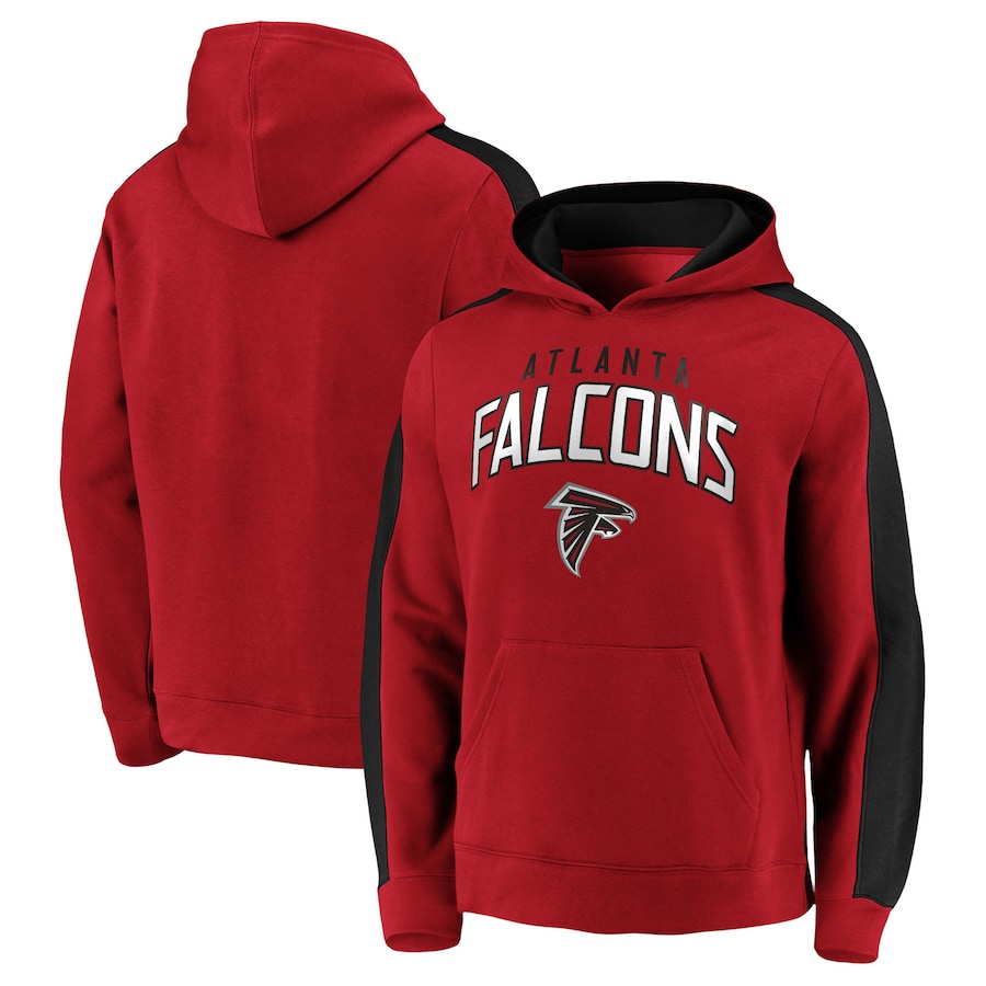Men's Atlanta Falcons Red Game Time Arch Pullover Hoodie Men's Atlanta Falcons Red Game Time Arch Pullover Hoodie